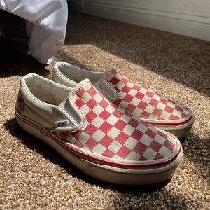 Vans Classic Slip On Red Checkered